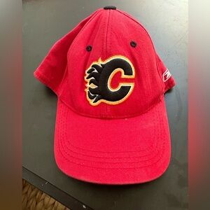 Calgary Flames Baseball Hat Children’s Kid’s One Size Red and Black Cap Fire “C”
